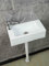 XRB2050 Lavandino a Muro in Resina, 40x20x11cm/15.7x7.9x4.3inch Lavandino Bagno Rettangolare per Piccolo Guardaroba Bagno Wc Degli Ospiti Bianco B - Rubinetto dell'acqua Fredda Singolo