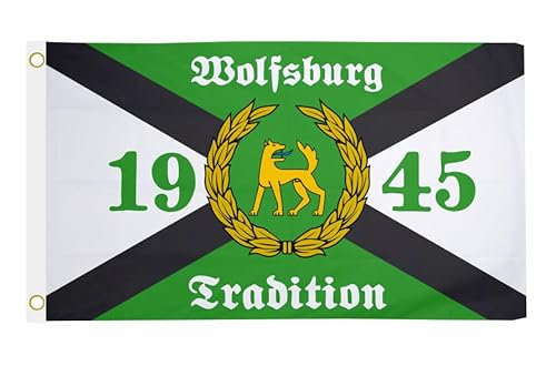 U24 Flagge Fahne Wolfsburg Tradition 1945 Hissflagge 90 x 150 cm