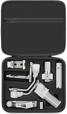 Carrying Case for DJI RS 4 Mini Combo Portable Travel Storage Bag, for RS 4 Mini Gimbal Stabilizer Accessories Organizer Bag Hard Case Shockproof Protective Cover with Shoulder Strap (Black)