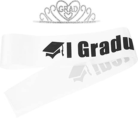 BESTYASH Senior Sashes Abschluss-scherpe Mit Glitzerkrone Für Frauen Für Abschlussfeiern Foto-requisiten Und Unvergessliche Erinnerungen