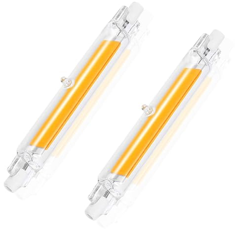 GDYOD Ampoules R7S LED 118mm,Dimmable,10W Équivalent à Ampoule Halogène 118mm 100W, Sans Scintillement,Blanc Chaud 3000K 1000LM,AC 220-240V,Éclairage à Faisceau 360°, Lot de 2