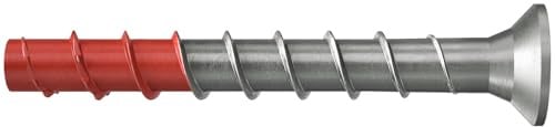 Fischer Viti per Calcestruzzo UltraCut FBS II 6x85/25 SK R con Testa Svasata, in Acciaio Inox per Fissaggio su Cemento, Regolabili, per Zona Sismica C1, 100 pz