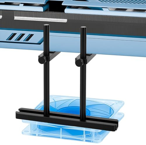 CTDMJ Grafikkarten Halterung, 35–128 mm Höhenverstellbare GPU Halterung, Doppelstange Grafikkarten Halter Aluminium Grafikkartenbasis Video Karte Sag Halter, Unterstützt Große GPU
