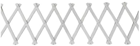 LatoYard Treillis de jardin en plastique extensible blanc réglable pour plantes grimpantes 38 x 23 cm