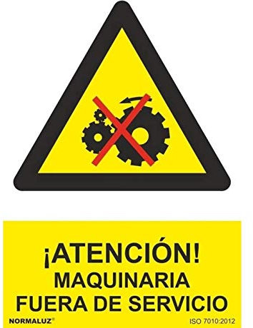 Señal ¡Atención! Maquinaria Fuera de Servicio SEKURECO skrc