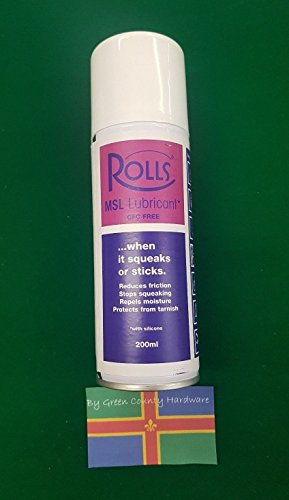 GREEN COUNTY HARDWARE 200ml Aerosol of SILICONE LUBRICANT SPRAY FOR CURTAIN TRACKS & POLES AMAZING