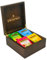SCATOLA IN LEGNO 4 SCOMPARTI + PZ 40 BUSTINE TE' TWININGS ENGLISH BREAKFAST, EARL GREY, AGRUMANCE TEA, THE FOUR RED FRUITS, LEMON SCENTED, INTENSE PREMIUM, GREEN TEA