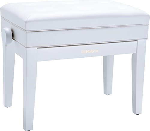 Roland Klavierbank in weißem Satin-Finish mit gepolstertem Vinyl-Sitz – RPB-400WH