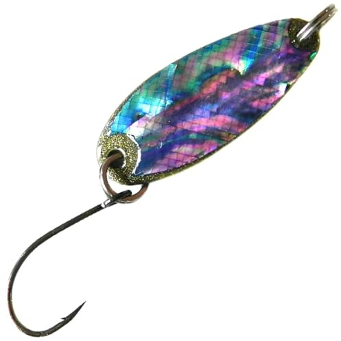 Paladin Trout Spoon perlmuttfarben - Forellenblinker, Gewicht:1.6g, Farbe:perlmuttfarben-Rainbow/goldfarben