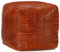 vidaXL Pouf Sitzpouf Sitzhocker Sitzpuff Puff Fußbank Fußhocker Hocker Würfel Sitzwürfel Sitzkissen Ottoman Hellbraun 40x40x40cm Echtes Ziegenleder