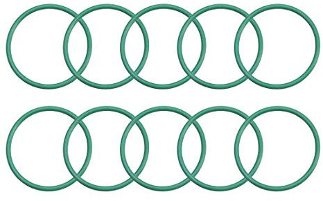 sourcing map Fluorkautschuk-O-Ringe, 23 mm AD 20 mm ID 1,5 mm Breite FKM-Dichtung für Maschineninstallationen, Grün, Packung mit 10