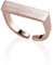 namana Einfacher Steg-Ring für Frauen, offener Roségold ring mit gebürstetem Finish, verstellbarer Damenring, mattes Finish rosévergoldet, Roségold Ring für Damen,