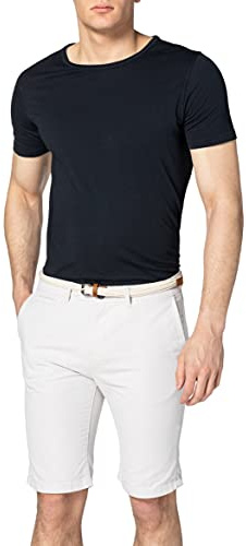 TOM TAILOR Denim Herren Chino Shorts mit Gürtel 1024576, 26351 - Beige Twill, XXL