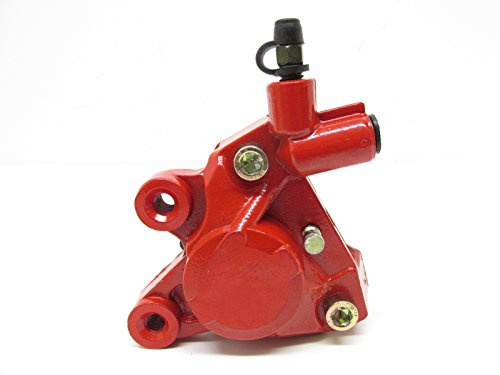 Bremssattel rot vorne passend für Yamaha Aerox, MBK Nitro, Gilera Runner, Aprilia SR 50 – inkl. Bremsbeläge, Entlüftungsventil, Befestigungsschrauben