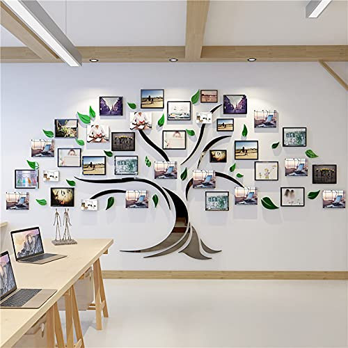 BMDHA Wandtattoo, 3D Stereo Fotowand Baum Wandsticker Mit 35 Pcs Bilderrahmen, Aesthetic Room Decor Abnehmbar Bilderrahmen Collage FüR Verschiedene Szenarien