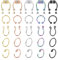 YADOCA 25 Stück Fake Septum Rings Magnetische Septum für Frauen Männer Edelstahl Nasenring Faux Septum Nasenringe Hoop Clip Nasenring Hoop Nicht Piercing Schmuck