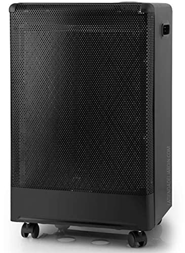 Chauffage à panneau catalytique à double couche. Puissance maximale de 3 000 W. Roues pivotantes. Consommation maximale de 218 g/h et minimale de 127 g/h.