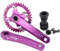 KOOZER Fahrrad Kurbelarm Set BCD 104 Rennrad Mountainbike Kurbelgarnitur mit Tretlager mit 38T Einzelkettenblatt Kettenblättern (lila)