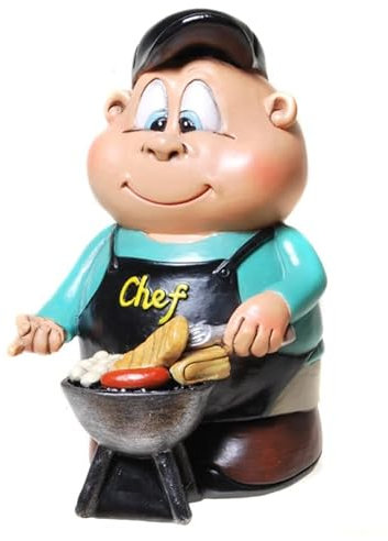 Spardose Grillmeister mit Pfropfen, ca. 12,5 x 8,0 cm