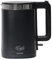 FENGJIE Elektrischer Wasserkocher, 1,0L Edelstahl Teekessel, 1360W BPA Frei Mit Strix Thermostat, Boil-Dry Schutz, Rutschfester Griff, 360° Drehbarer Boden-Schwarz