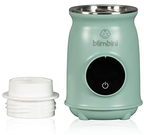 blimbini Pro+ tragbarer Flaschenwärmer Baby unterwegs mit Akku - Babyflaschen Wärmer to go mit USB-C, ideal zum Reisen im Auto oder Flugzeug (inkl. Adapter Nr. 2)