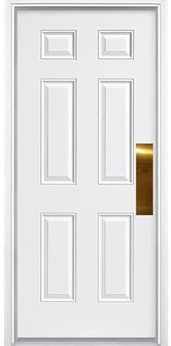 Deck the Door Decor | Door Push Plate - Screw Mount - Multiple Sizes & Finishes (Shiny Brass, 3 x 12)