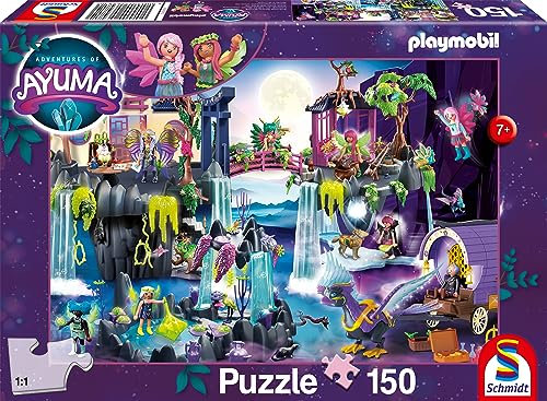 Schmidt Spiele 56481 Playmobil, Ayuma, Las Aventuras místicas, Puzzle Infantil de 150 Piezas, Rompecabezas, Multicolor, 43.2 x 29.1 cm