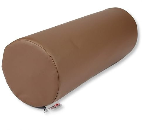 Lagerungsolle mit Kunstlederbezug, Beinrolle, Nackenrolle Farbe Braun