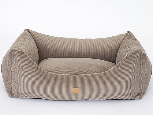 PET & Co. Kingston - Cord Double Face - Orthopädisches Hundebett große Hunde mit Premium-Qualität (120x90cm) - Luxuriöses & Ergonomisches Hundebett waschbar - Made in EU