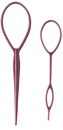4er Set Topsy tail Tool - Hair Loop Styling, Hair braiding Tool, Ponytail Pull Through Hair twister(pink)