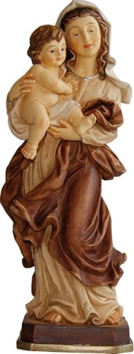 FADEDA Weidener Madonna, gebeizt/Höhe:13 cm/handbemalt/detailgetreue Krippen Figuren - Weihnachten Tisch Dekoration Krippe Zubehör