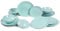 Vajilla Ceramica Santa Elena 18 Piezas Modelo Sol - Color Verde - Servicio para 6 Personas - Apta para Lavavajillas y Microhondas - Resistente Manchas y Arañazos - Diseño Ergonómico - Limpieza Fácil.