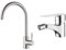 GRIFEMA GRIFERÍA DE COCINA-G4008 Rubinetto da Cucina in Acciaio Inox con Bocca Alta & Ibergrif M15057 Star, Miscelatore Bidet Bagno Monocomando, Bidè per Lavabo, Cromo, Argento