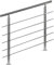 FINEUNAN Edelstahl Handlauf Geländer für Treppen Brüstung Balkon mit 5 Querstreben - Innen und Außen Handlauf Geländer Treppengeländer Edelstahl Brüstung Balkon (150CM, 5 Querstreben)