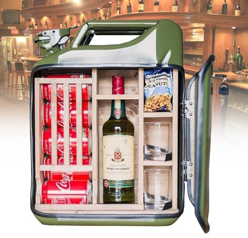Mini-Bar-Schrank-Glas-Set, Schrank-Gasdosen-Bar, Personalisierter Fass-Schrank, Gastank-Bar, Whiskey-Bar, Geeignet für Mann, Vater, Ehemann, Freund, Geschenk