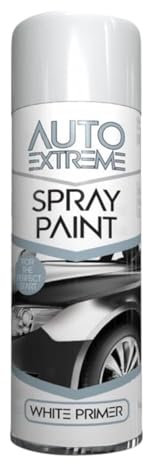 PEBBLE HUG All Purpose Spray Paint, White Primer Aerosol Paint, Ideal and Perfect Finish for Cars, Bikes, Vans, Metal and Wood, Quick Drying, Safe and Durable, 250ml (1 Pcs)