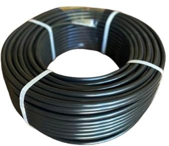 Mugar- Tuberías para Riego por Goteo de 16mm de Diámetro Marrones o Negras- Bobinas de Riego por Goteo- Tubos de Goteo de 16mm (Negro, 25 metros)