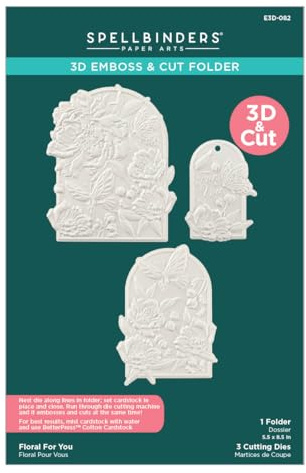 Spellbinders E3D-082 Floral for You 3D Emboss & Cut Folder from The Sealed 3D Botanical Collection