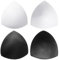 BBTO 2 Pairs Bra Pads bikini Inserts removable sports bra padding replacement Triangle Shape Insert Comfortable Breathable(5.91 x 5.71 Inches,Black, White)