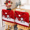 Dazhtu Juego de 6 Fundas de Silla de Papá Noel para Navidad, Decoración Protectora para Sillas de Cocina y Restaurante