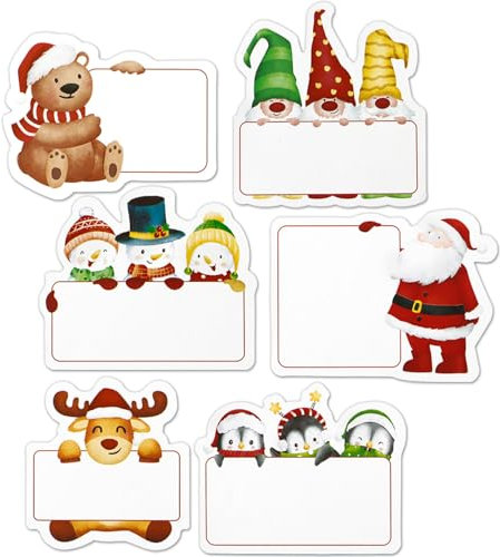 120 Stück Weihnachten Aufkleber Beschreibbar Etiketten Selbstklebend Deko Christmas Weihnachtsmann Geschenkaufkleber Marmelade Sticker Weihnachtssticker Weihnachtsaufkleber Klebeetiketten (Schneemann)