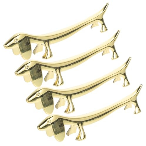 SHOWERORO 4 Pièces Repose-Baguettes Teckel Support de Baguettes Portable Repose-Baguettes de Table Support Couteaux Table à Manger Repose-Couverts Repose-Baguettes Chien Acier Inoxydable