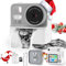 Appareil photo instantané pour enfants avec coque en silicone, double appareil photo numérique avant et arrière, jouets pour tout-petits, anniversaire pour garçon et fille de 3 à 12 ans (blanc)