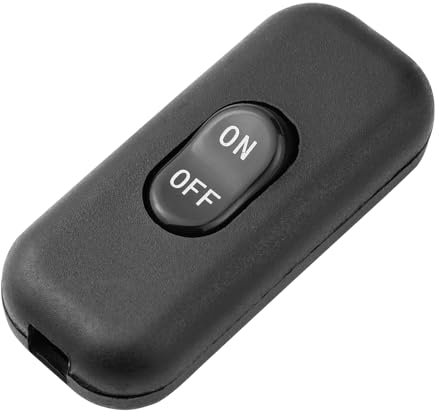 Interrupteur à cordon, interrupteur à bascule, interrupteur intermédiaire, interrupteur à câble, 6 A, 250 V, pour câbles à 2 et 3 fils, compatible avec tous les types de lampes électriques, lampes de