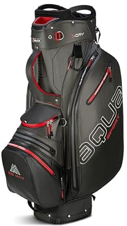 Big Max Aqua Sport 4 - wasserdichte Golftasche - Cartbag - Grau Rot