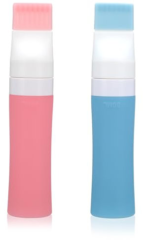 JIEYAO Applicatore di olio per capelli, 2 flaconi di silicone da 80 ml, con diverse aperture, pettine per la tintura dei capelli, per la cura del cuoio capelluto
