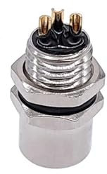 LIUCH Pannello connettore sensore M8 Montaggio posteriore Presa flangiata impermeabile Accoppiamento filettato maschio e femmina 3 4 pin tipo A(Female 3pin)