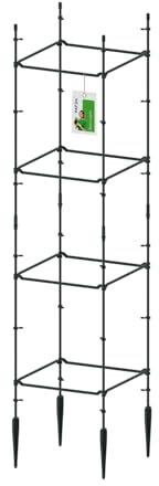 Quadratische Pflanzenstütze Rankhilfe aus Kunststoff – 29 x 29 x - Höhenverstellbare Pflanzstab für Kletterpflanzen, Tomaten, Gemüse & Blumen – Stabil & Wetterfest