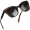 Joopin Acetat Sonnenbrille Damen Katzenauge Polarisiert Modische 90er Cateye UV400-Schutz TR90 Cosplay Chunky Party Brille zum Fahren und Reisen (Schildkröte Schwarz)