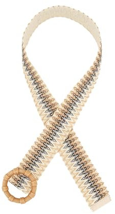 Ulla Popken Damen große Größen Übergrößen Plus Size Gürtel, Zacken, mehrfarbig sand 135 841135156-135